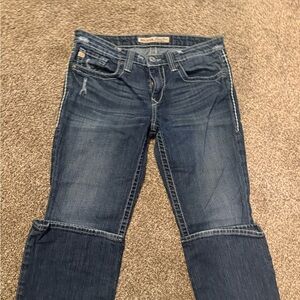 Big Star Women's Dark Blue Wide Leg Jeans